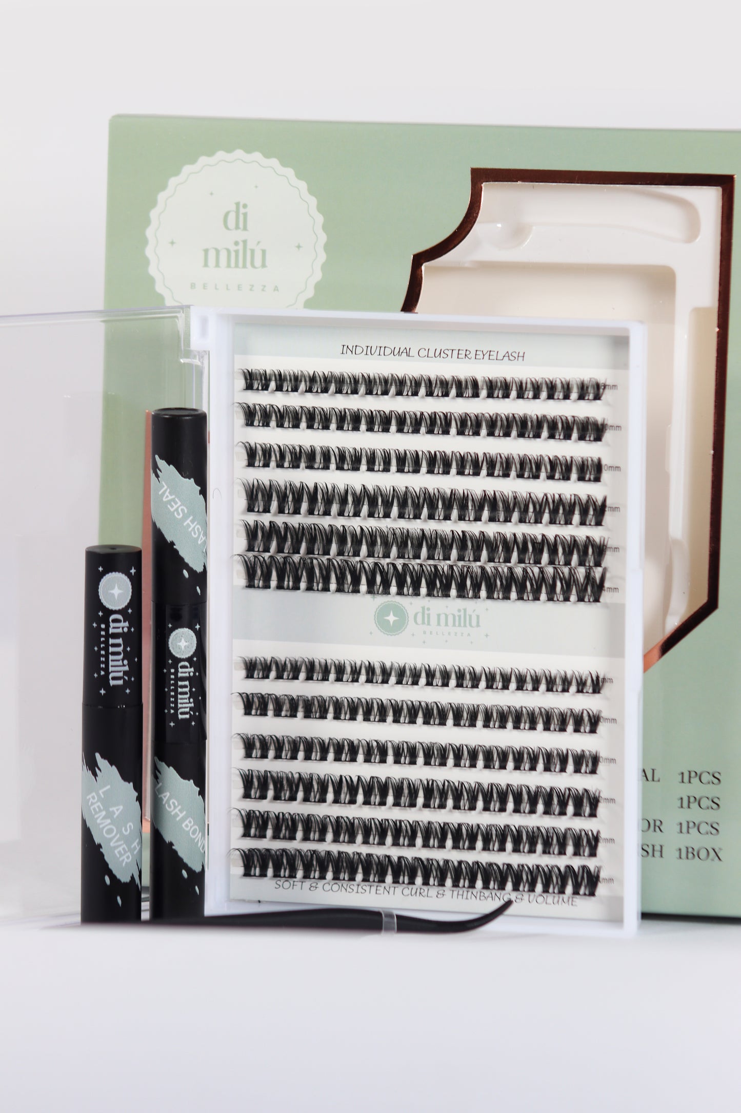 pestañas punto a punto voluminosas, pestañas postizas tupidas, extensiones de pestañas Dolly, pegante sellador duradero, aplicador precisión, efecto salón profesional