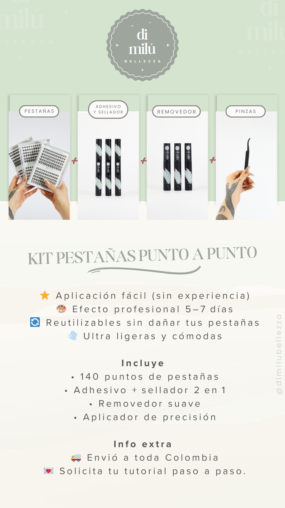 💖 Kit Dolly • Mirada intensa y tupida 💖 Pestañas punto a punto